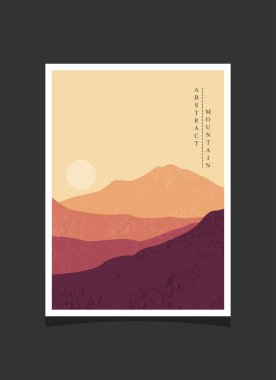 Soyut dağ resmi, soyut arkaplan, Premium Vektör