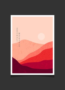 Soyut dağ resmi, soyut arkaplan, Premium Vektör