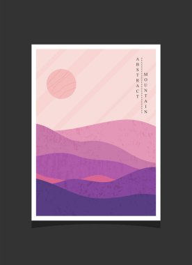 Soyut dağ resmi, soyut arkaplan, Premium Vektör