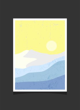 Soyut dağ resmi, soyut arkaplan, Premium Vektör