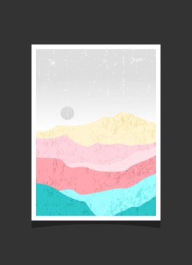 Soyut dağ resmi, soyut arkaplan, Premium Vektör