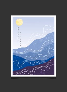 Soyut dağ resmi, soyut arkaplan, Premium Vektör