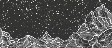 Soyut dağ resmi, soyut arkaplan, Premium Vektör