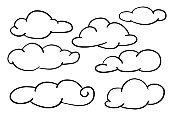 Karalama bulutları, vektör illüstrasyonu.