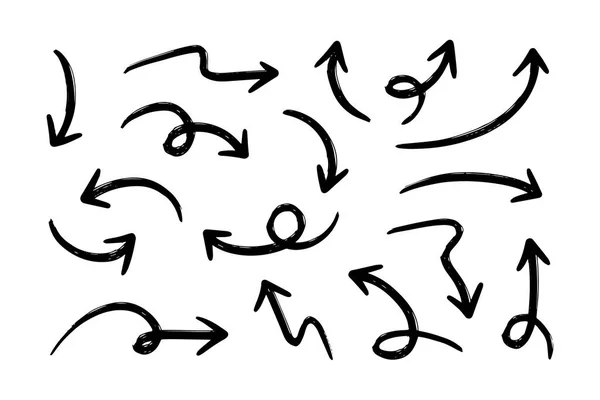Flèche Dessinée Main Illustration Vectorielle Doodle — Image vectorielle
