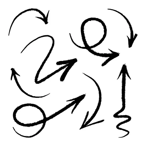 Flèche Dessinée Main Illustration Vectorielle Doodle — Image vectorielle