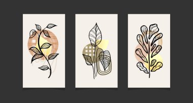 Modern boho soyut moda arka plan tasarımı.