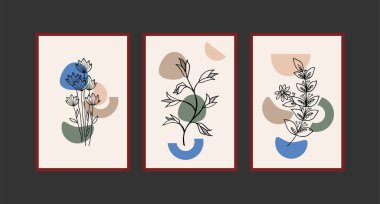 Modern boho soyut moda arka plan tasarımı.