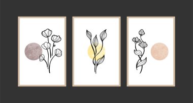 Modern boho soyut moda arka plan tasarımı.