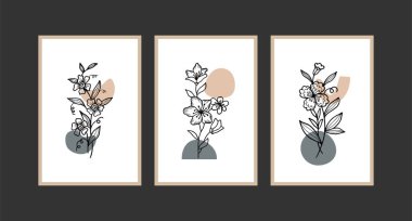 Modern boho soyut moda arka plan tasarımı.