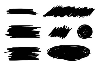 Siyah Tehlike Fırçaları. Grunge Doku. Banner 'a su sıçrat. vektör illüstrasyonu.