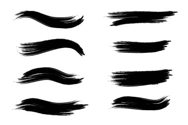 Siyah Tehlike Fırçaları. Grunge Doku. Banner 'a su sıçrat. vektör illüstrasyonu.