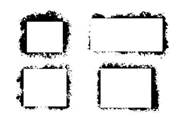 beyaz arkaplanda fırça biçimi çerçevesi