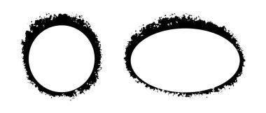 beyaz arkaplanda fırça biçimi çerçevesi