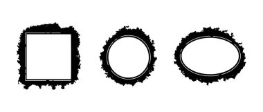 beyaz arkaplanda fırça biçimi çerçevesi