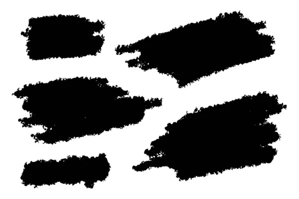 Schwarze Bürsten Grunge Textur Splash Banner Vektorillustration — Stockvektor