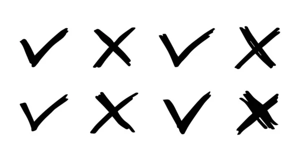 Клещи Поперечные Знаки Checkmark — стоковый вектор