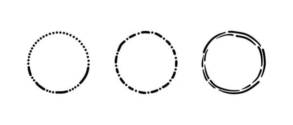Super Conjunto Círculos Líneas Boceto Dibujado Mano Círculos Doodle Para — Archivo Imágenes Vectoriales
