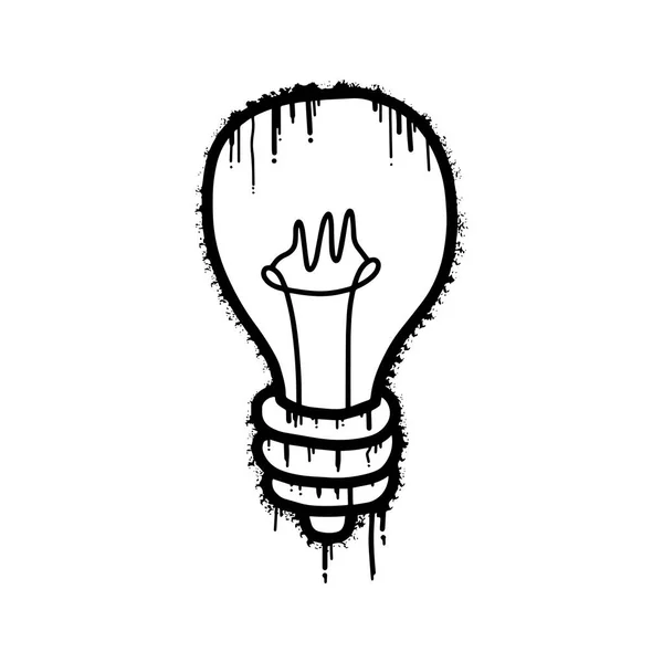 Граффити Идея Лампа Векторная Иллюстрация — стоковый вектор