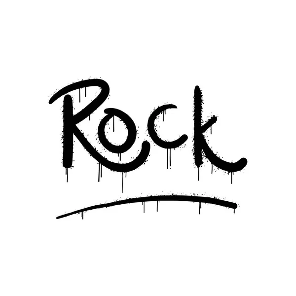 stock vector graffiti rock text. Vector illustration.