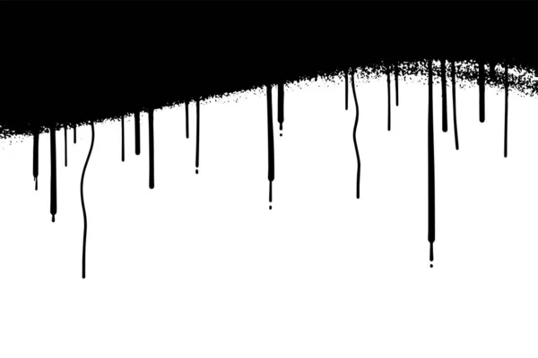 白色の背景に孤立したグラファイトスプレー塗装ラインとグランジドット — ストックベクタ