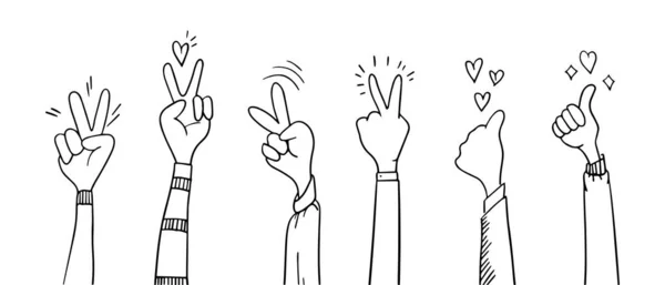 Upp Med Händerna Händerna Klappar Applåder Gratulationsaffärer Vektor Illustration — Stock vektor