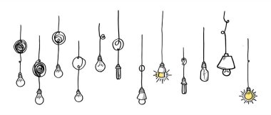 Kafa karışıklığı berraklığı ya da yol vektör fikri. Kompleksi basitleştiriyorum. Doodle vektör illüstrasyonu.