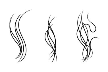 Smoke veya Scent Buhar Hattı Simgesi Ayarlandı. Vektör illüstrasyonu