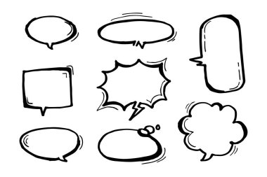 Tasarım amaçları için komik baloncuklar