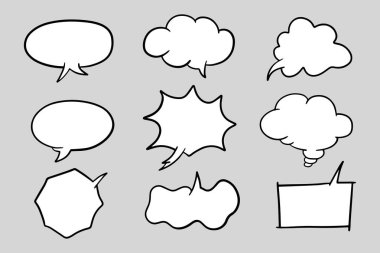 Tasarım amaçları için komik baloncuklar