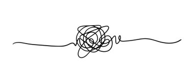 Karmaşık karalama eskizini elle çizdim. Soyut karalama, Vektör illüstrasyonu.