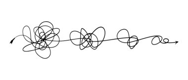 Karmaşık karalama eskizini elle çizdim. Soyut karalama, Vektör illüstrasyonu.