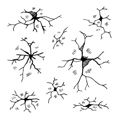 Çizik duvarı, çatlak illüstrasyonunu ayarla