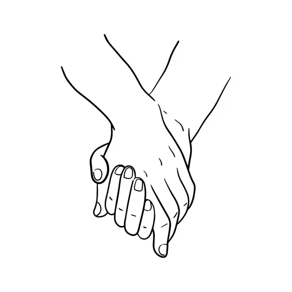 Zwei Hände Bilden Ein Symbol Für Liebe Und Fürsorge — Stockvektor
