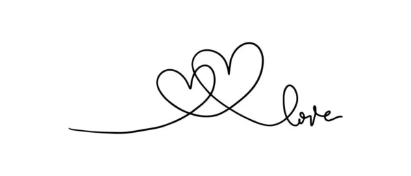 Líneas Que Forman Símbolo Amor Ilustración Vectorial — Archivo Imágenes Vectoriales
