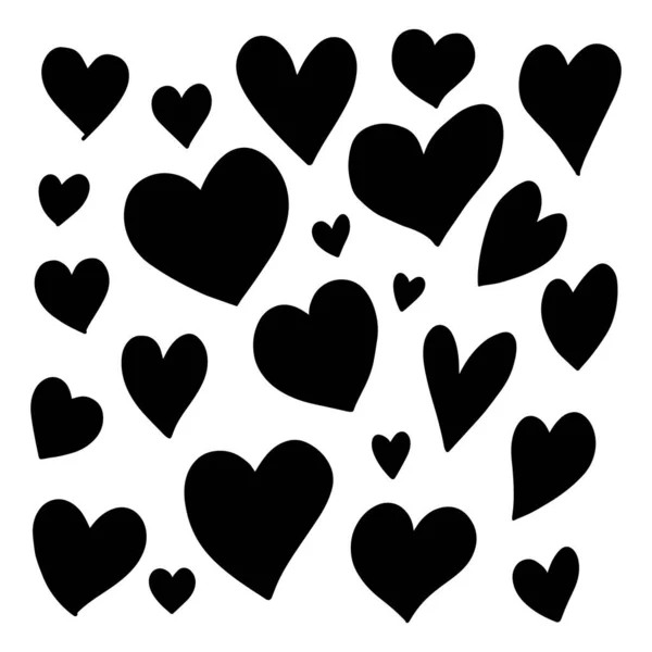 Scarabocchio Cardiaco Amore Illustrazione Vettoriale — Vettoriale Stock