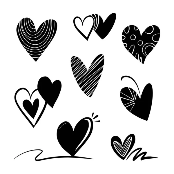 Corazón Garabato Amor Vector Ilustración — Archivo Imágenes Vectoriales