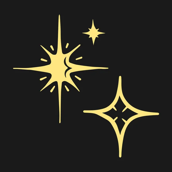 Třpytivá Hvězda Blikající Hvězdy Ikona Svítit Ikona Čistá Hvězda Izolované — Stockový vektor