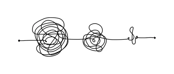 Karmaşık karalama eskizini elle çizdim. Soyut karalama, Vektör illüstrasyonu.