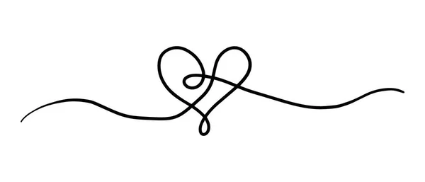 组成爱的象征的线条 矢量说明 — 图库矢量图片