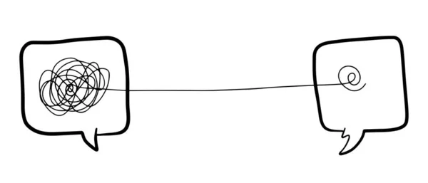 長方形のスクロールスケッチの手描き アブストラクトスクリブル ベクトルイラスト — ストックベクタ