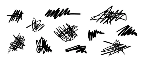 Handgezeichnete Skizze Eines Gewirrs Abstraktes Kritzelmuster Chaos Kritzelmuster Isoliert Auf — Stockvektor