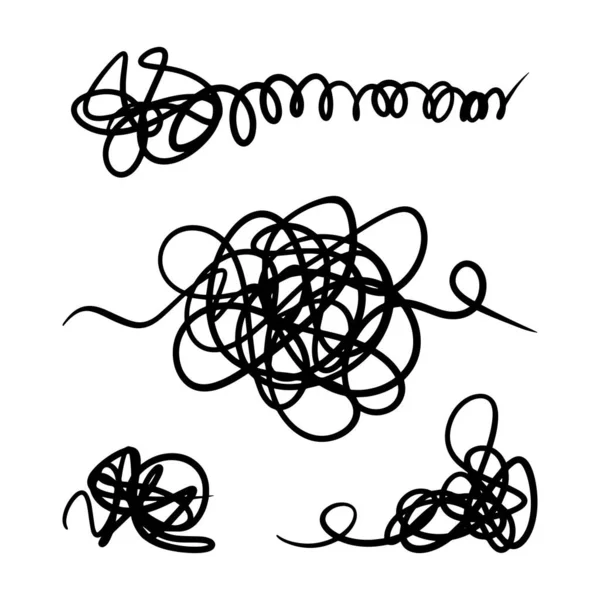 Ručně Kreslený Náčrtek Zamotaných Čmáranic Abstraktní Čmáranice Chaos Čmáranice Vzor — Stockový vektor