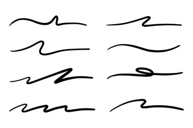 Vuruşlar, altçizgiler, işaretleyici vuruşlar, dalga fırça izleri.