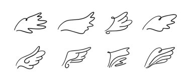 Robot melek kanatları. Melek tüyü kanadı. Vektör illüstrasyonu.