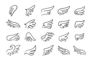 Robot melek kanatları. Melek tüyü kanadı. Vektör illüstrasyonu.