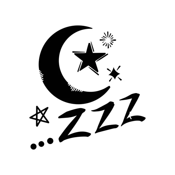 Hand Drawn Zzz Symbol Sleeping Doodle Illustration Vector — Stock Vector