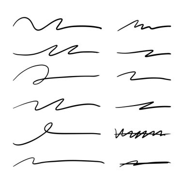 Fırça darbeleri ve fırça darbeleri vektör koleksiyonu.