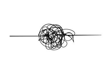 Karalanmış yuvarlak öge, Vektör illüstrasyonuyla karmaşık yolun sembolü.