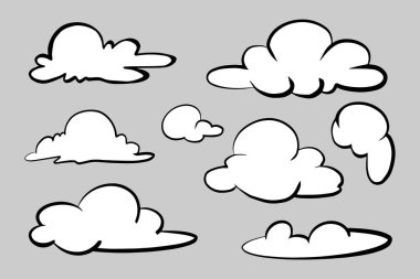 Meteoroloji koleksiyonunu elle çiz. Düz biçim vektör illüstrasyonu